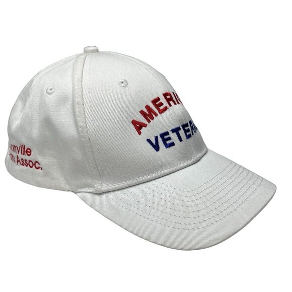 American Military Veteran Hat Cap‎ Adults Strap Back Red White Blue Baseb… - Picture 1 of 8